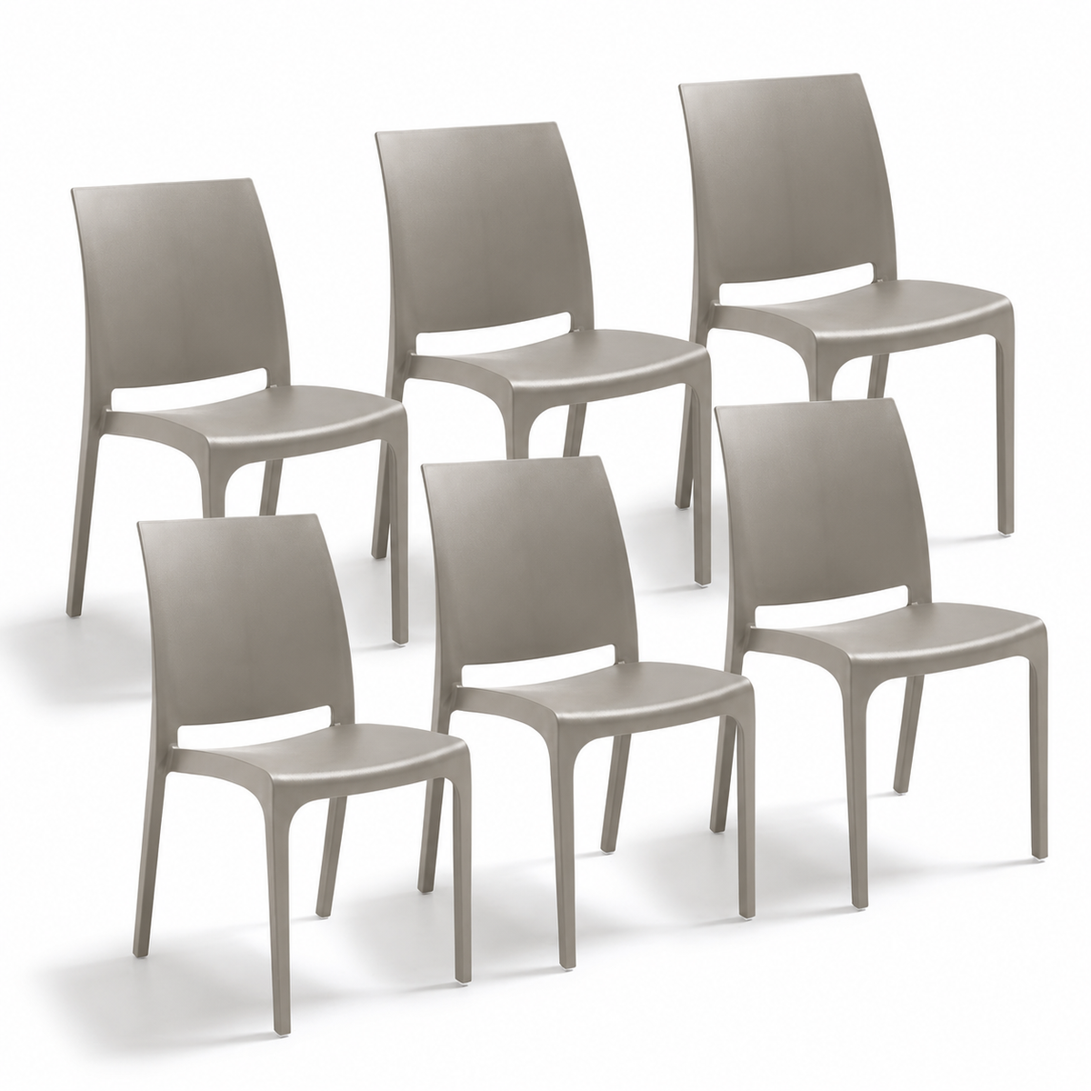 Chaise Volga pour intérieur et extérieur en plastique