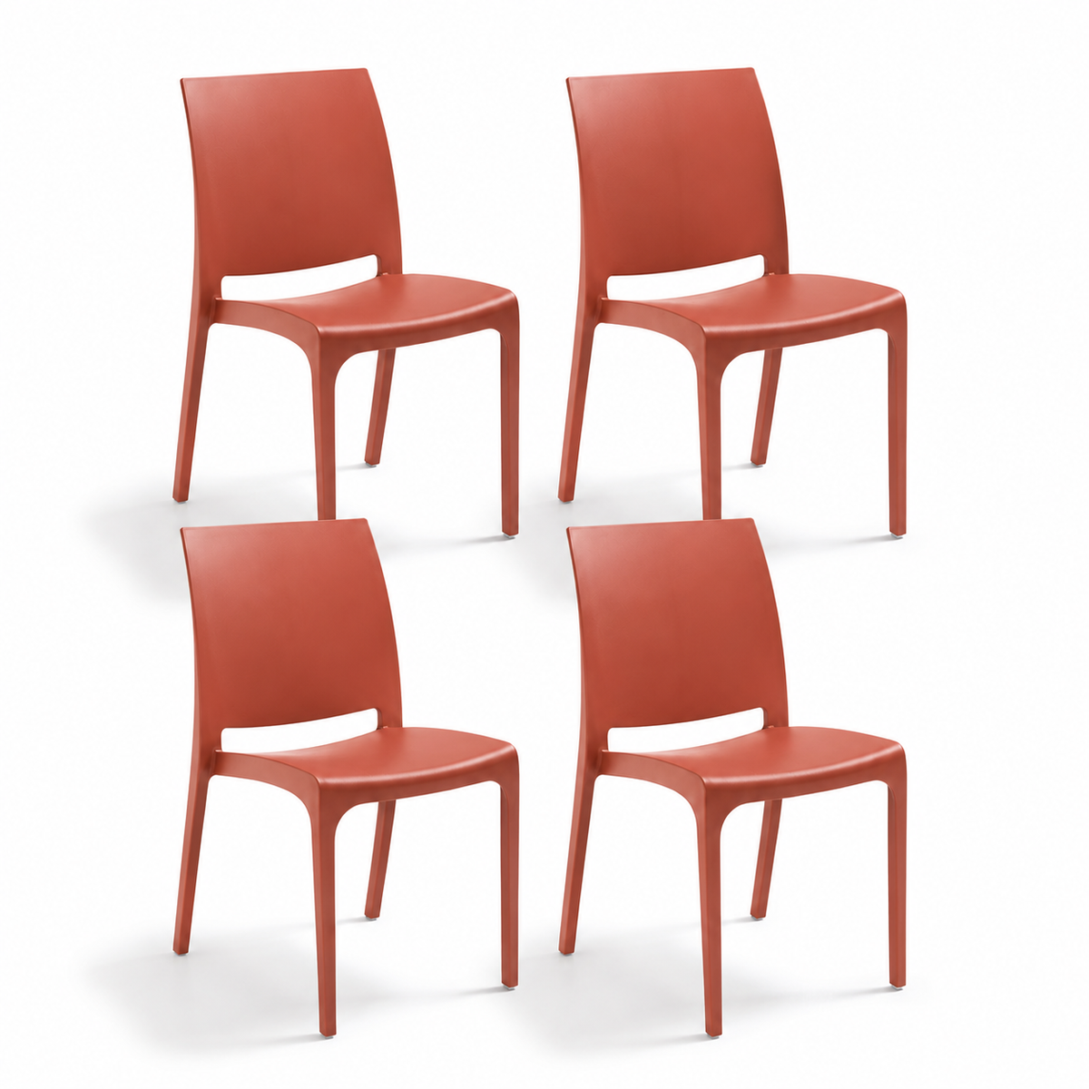Chaise Volga pour intérieur et extérieur en plastique