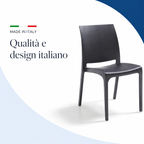 Chaise Volga pour intérieur et extérieur en plastique