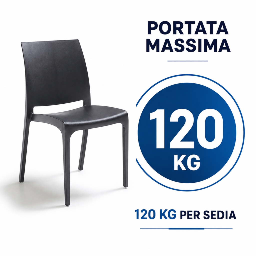 Chaise Volga pour intérieur et extérieur en plastique