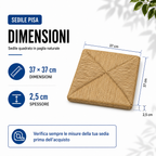 Assise de rechange pour chaise modèle Pise, en paille 37×37 cm