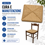 Assise de rechange pour chaise modèle Pise, en paille 37×37 cm