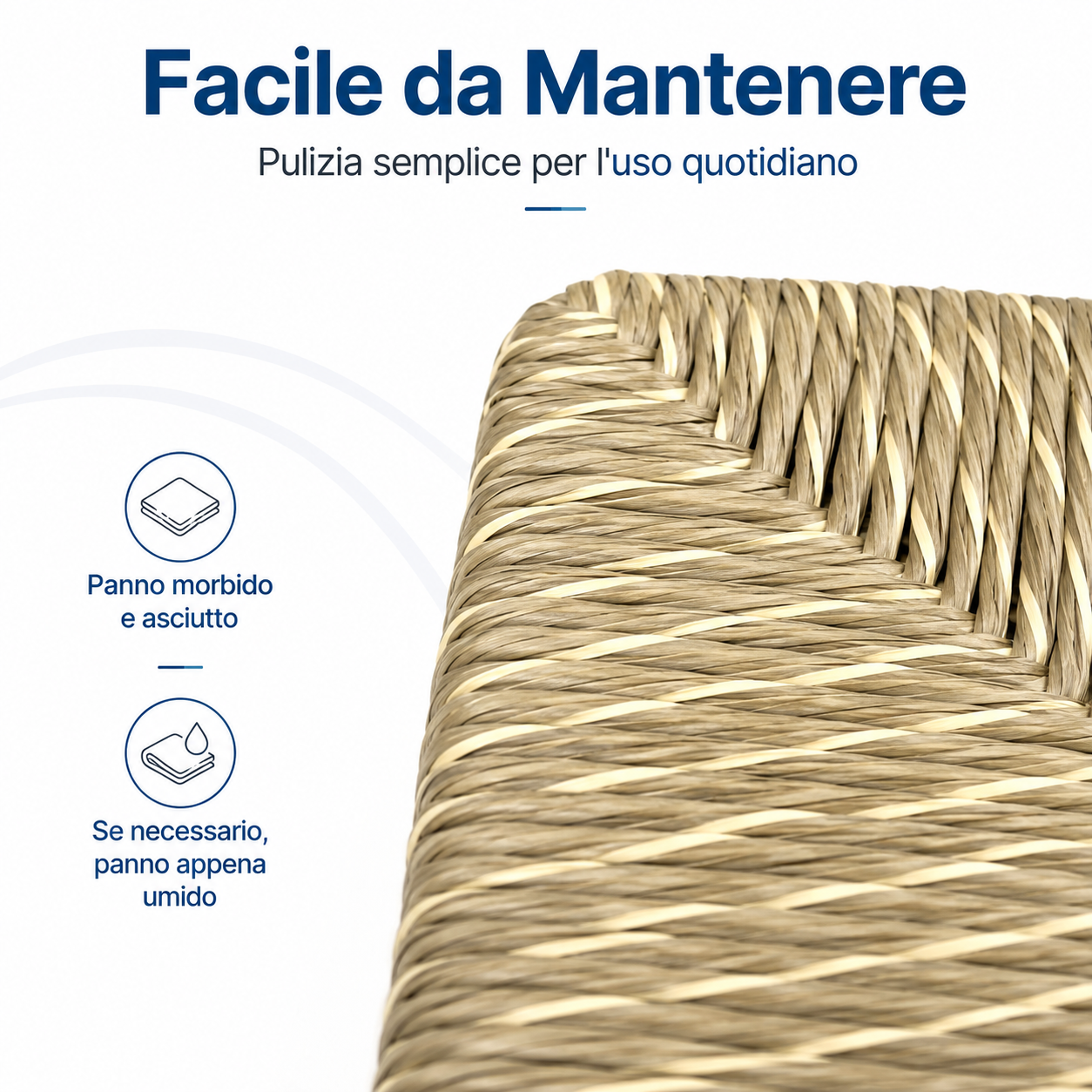 Sedile di Ricambio Sedia Pisa 37×37 cm in Paglia di Cellulosa