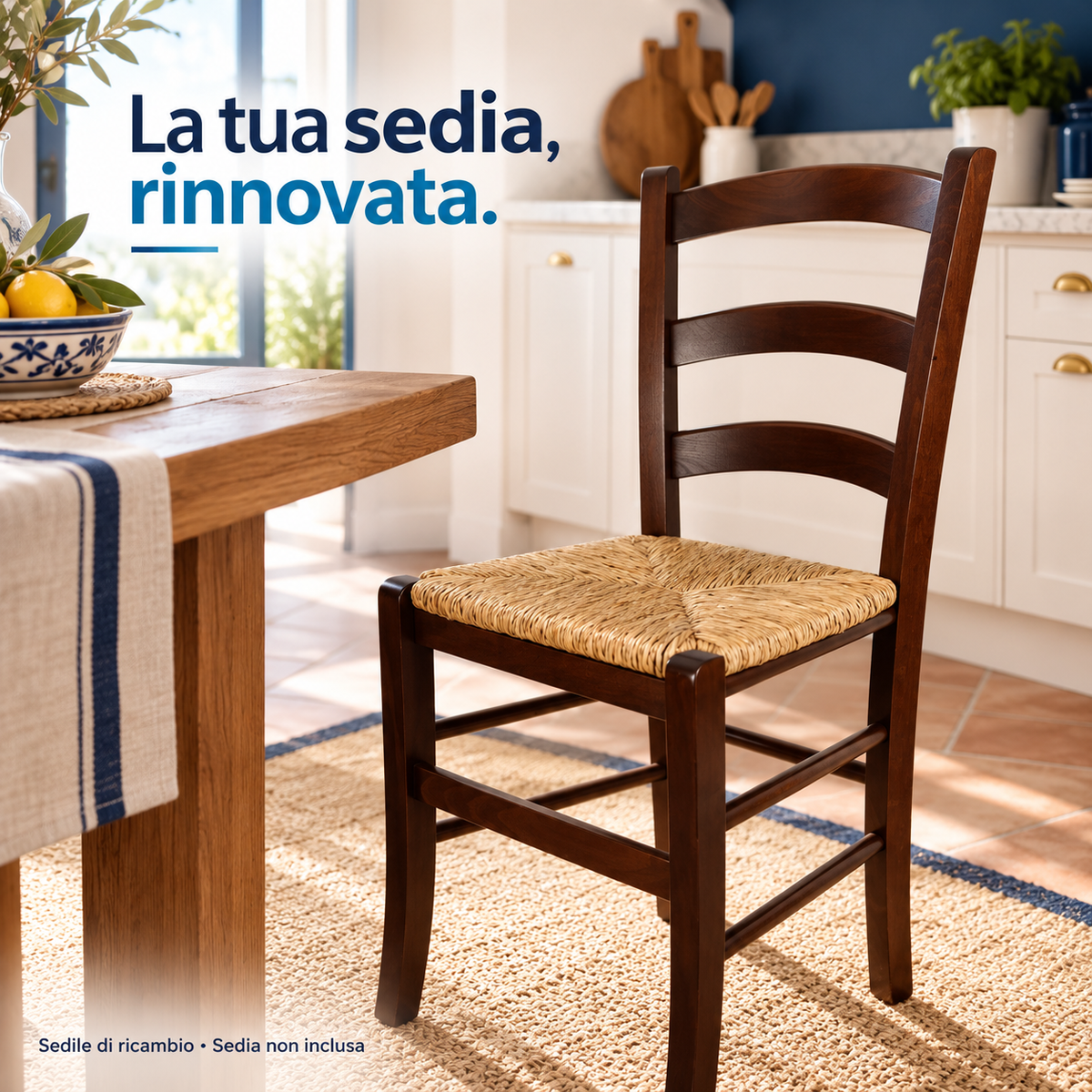 Sedia in legno venezia tomaino
