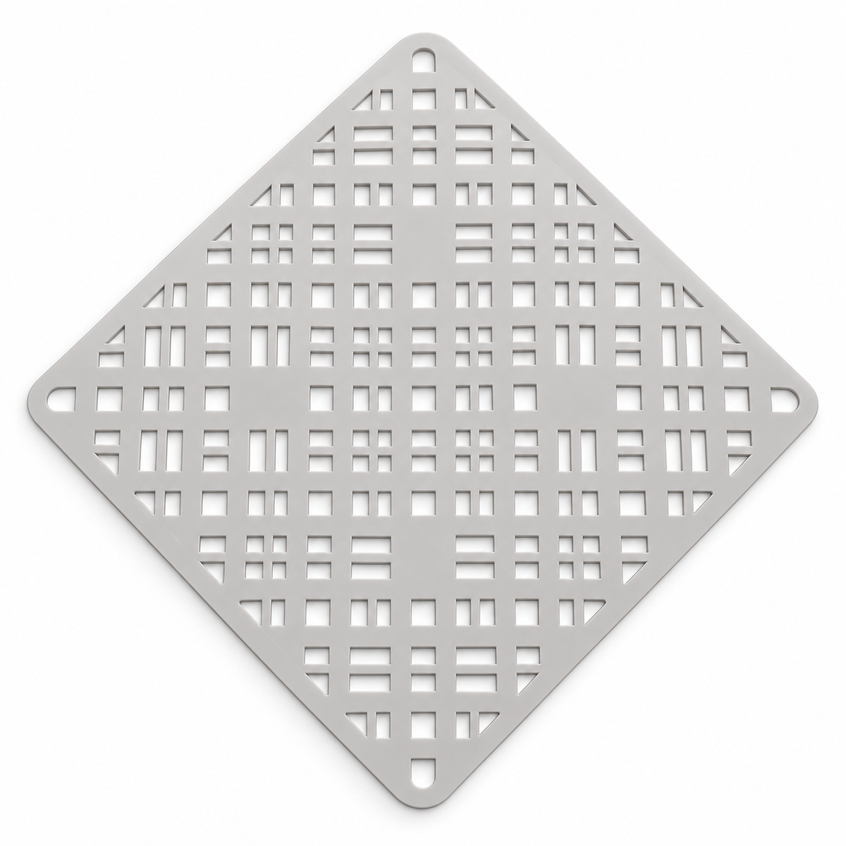 Tappeto Doccia Quadrato Antiscivolo con Ventose 54 × 54 cm
