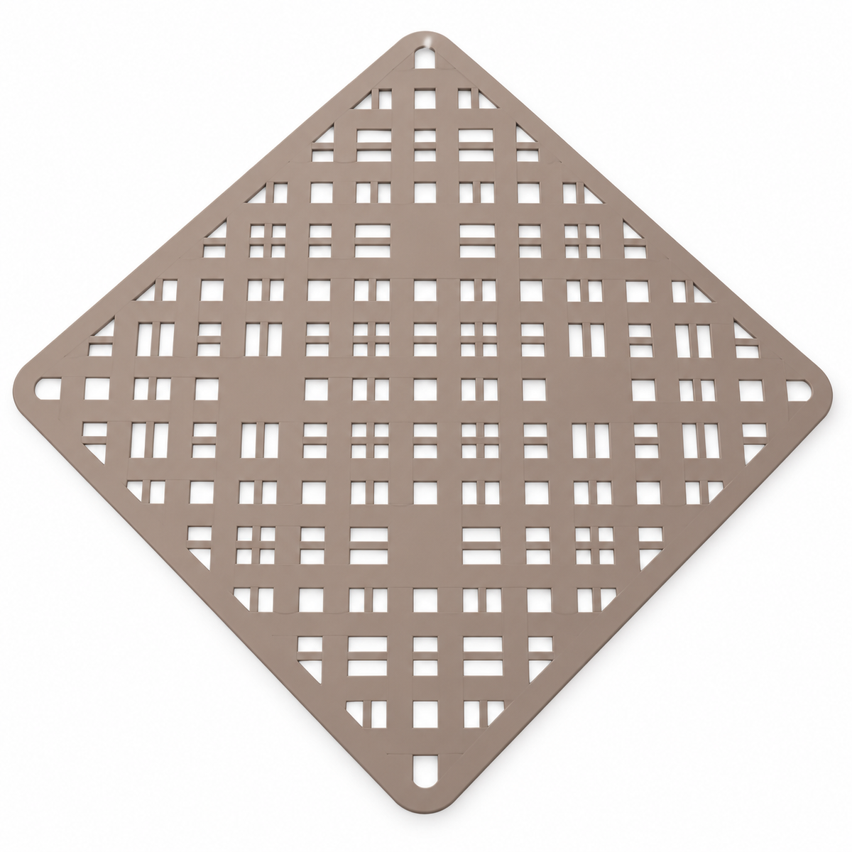 Tappeto Doccia Quadrato Antiscivolo con Ventose 54 × 54 cm