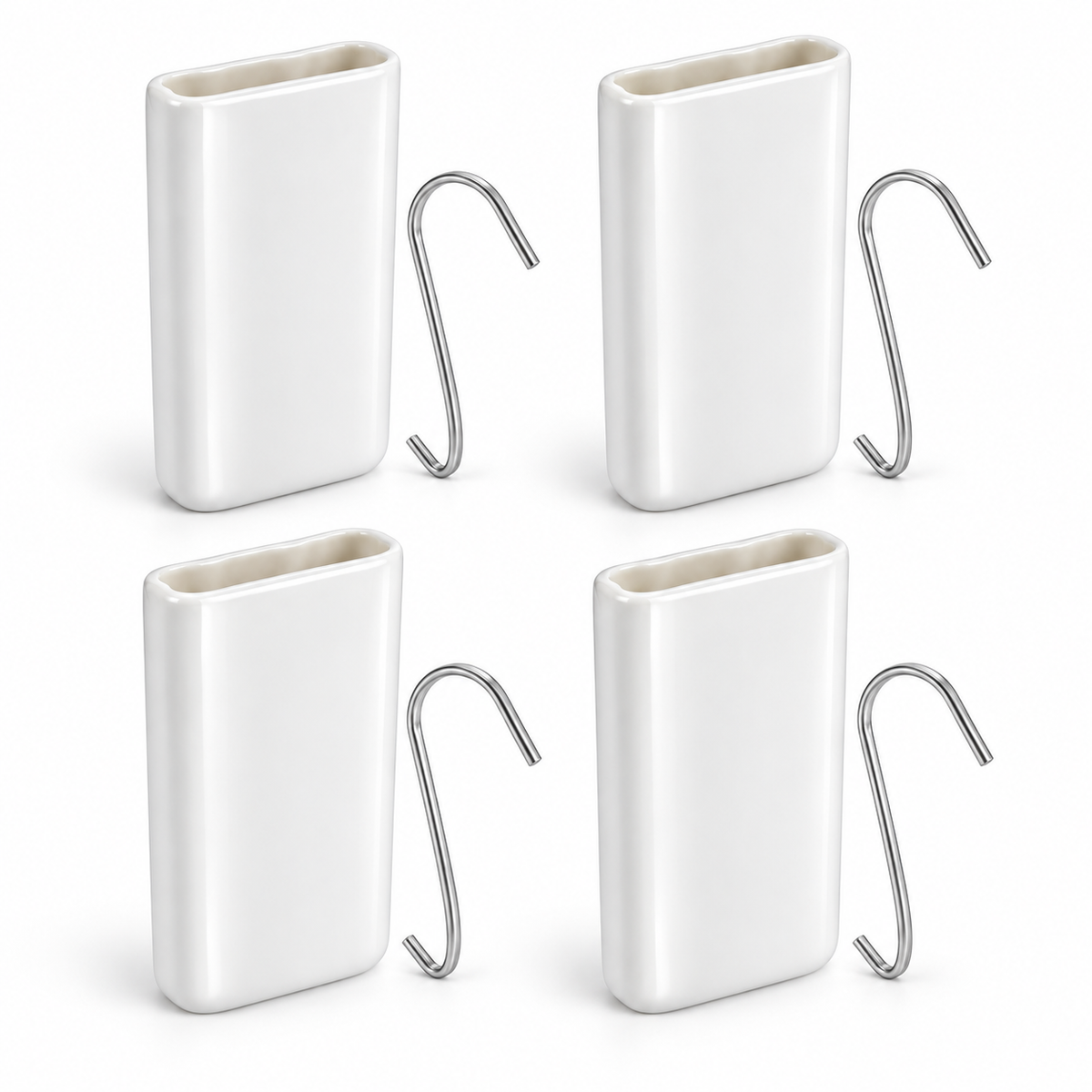 Evaporatore per termosifone in ceramica bianca con gancio