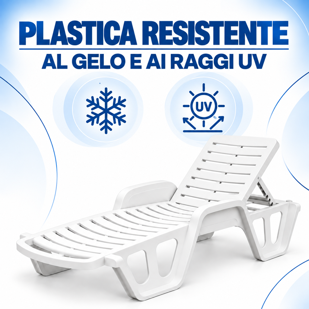 Lettino resistente ai raggi UV e al gelo
