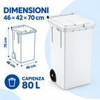 Dimensione bidone max 80 lt 