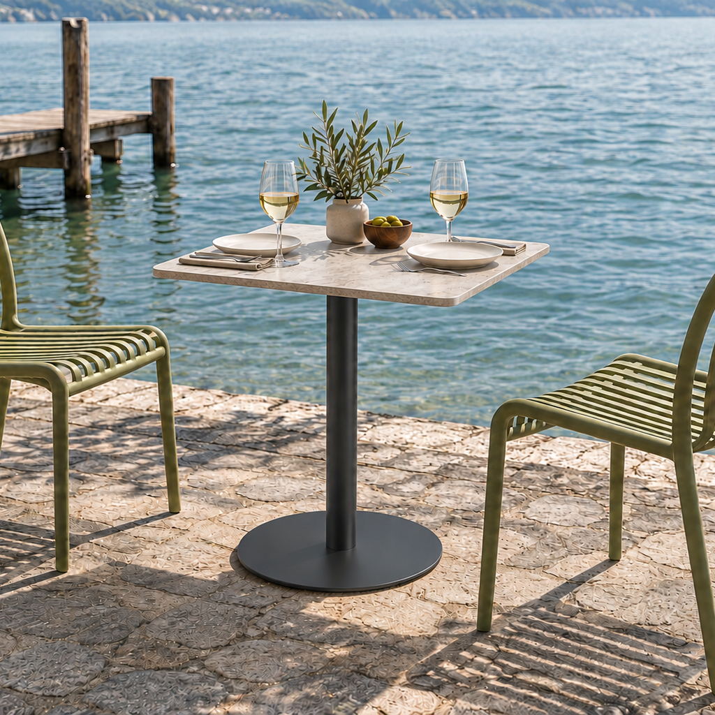 basamento per tavolo esterno contract bar ristorante pizzeria
