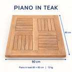 Piano in teak per basi contract - 3 misure