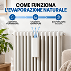 Evaporatore per termosifone in ceramica bianca con gancio