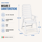 Sdraio Premier pieghevole reclinabile 5 posizioni