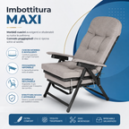 Sdraio Anna Premium imbottitura 7,5 cm e poggiatesta imbottito 11 cm