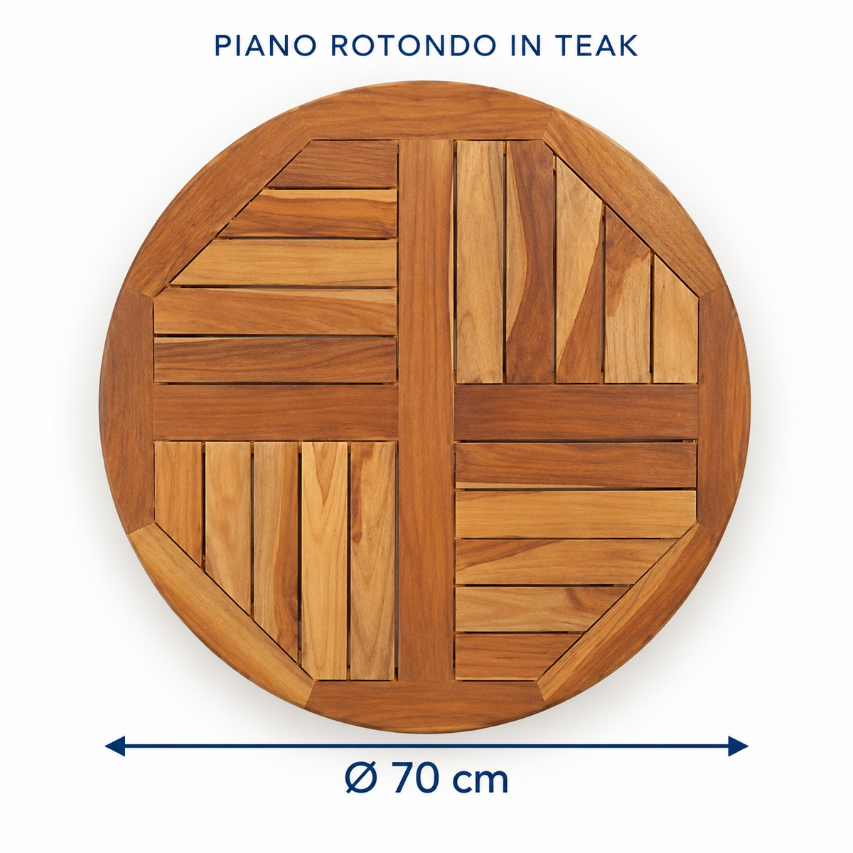Piano in teak per basi contract - 3 misure
