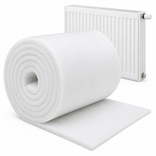 Filtro per termosifone in rotolo bianco da 20 metri con calorifero