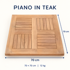 Piano in teak per basi contract - 3 misure