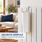Evaporatore per termosifone in ceramica bianca con gancio