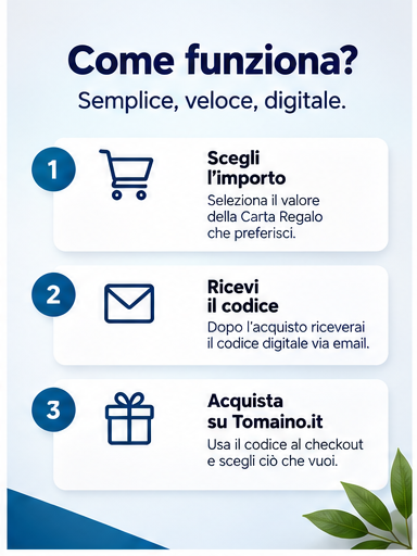 Carta Regalo Tomaino – Buono Regalo Digitale per Casa e Giardino