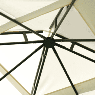 Gazebo da giardino 3×3, in ferro telo ecrù 180gr, GAZ365