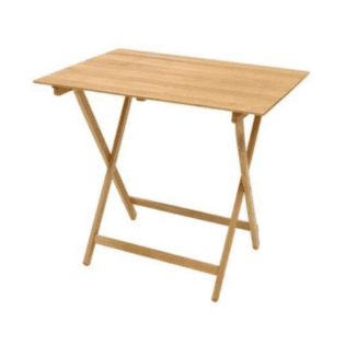 Tavolo pieghevole in legno 60x90 uso interno ed esterno, salvaspazio