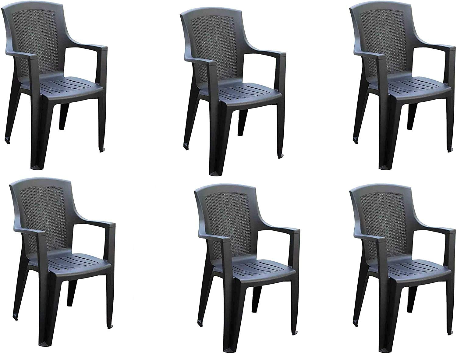 Set Tavolo e sedie da Giardino in plastica effetto rattan, Tomaino 