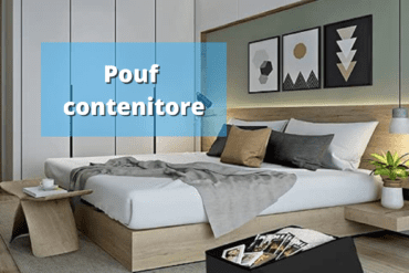 Pouf contenitore rettangolare ecopelle 