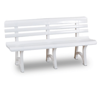 Panchina Da Giardino In Plastica Moon 3 Posti tomaino panca tre sedute esterno resina resistenze economica bica olimpia