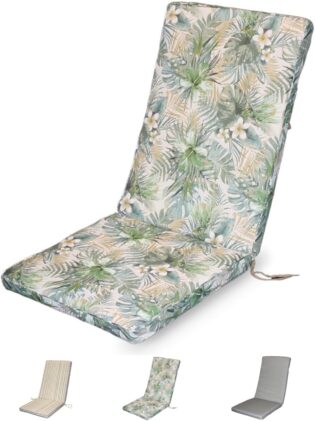 Cuscino Per Sedia a Sdraio 120x50x6 h cm Da Esterno Schienale Alto