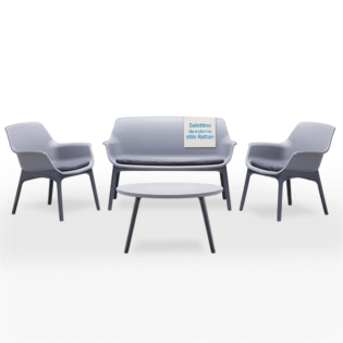 Salotto da giardino in plastica Luxor