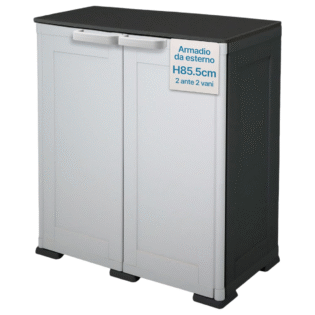 Armadio da balcone in plastica - Simplex 2 ante 2 vani