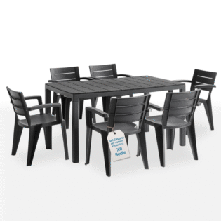 Set Savana 6 Sedie con Tavolo da Giardino